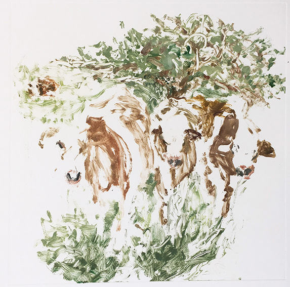 Berger, Yves, in the orchard, Cows